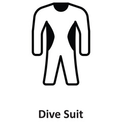 Dive Suit Vector icon which can easily modify or edit