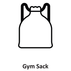 Gym Sack Vector icon which can easily modify or edit