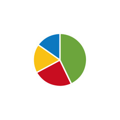 Colorful Pie Chart Diagram for Data Analysis and Presentation