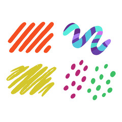 Abstract doodle art icon logo flat vector design