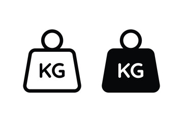 Weight icon. Weight kg icon symbol vector. Weight heavy kg icon. Kilogram weight icon
