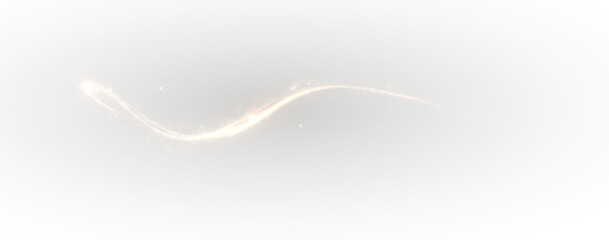 Elegant glistering gold swirl brush stroke forming a decorative calligraphic ornament with bright shine and abstract luxury style, perfect for festive holiday card or celebration background.