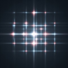 Bright glowing polygonal grid softly fading into darkness abstract design