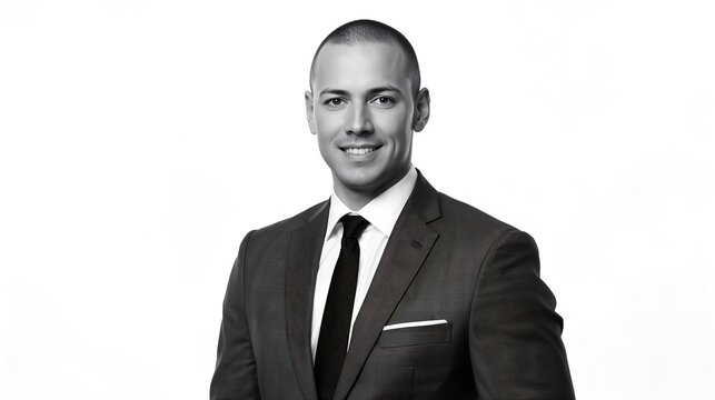 a distinguished man in a suit, perfect for corporate imagery. The portrait exudes confidence, making it ideal for business visuals