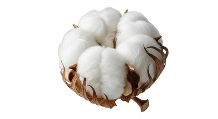 Delicate cotton flower blossom evokes softness and purity, perfect for wellness brands and natural product marketing, conveying organic comfort and eco-friendly elegance