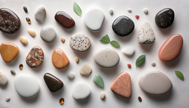 terrazzo style shows stone pebbles on white surface flat lay aesthetic ideal for backgrounds branding social media.jpg
