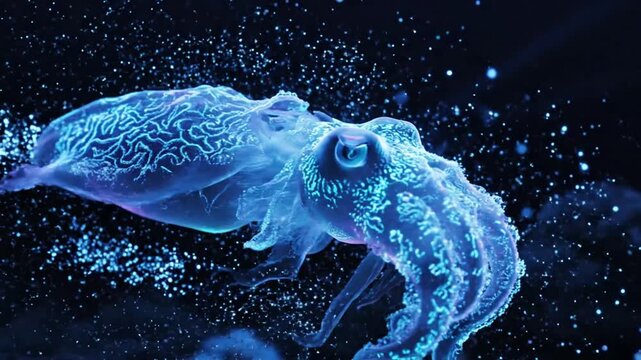 Bioluminescent Cuttlefish Dazzling deepsea spectacle