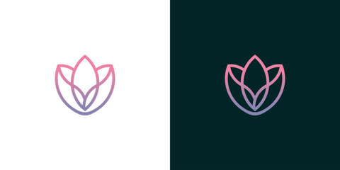 Elegant Lotus Flower Logo Design Minimalist Floral Emblem for Beauty and Wellness Brands