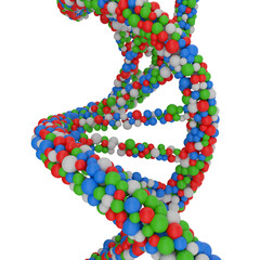 DNA isolated transparent background 3d rendering PNG with alpha channel
