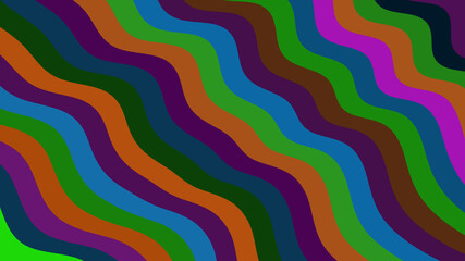 Wavy Dark Color Stripes Background - Abstract Gradient Design, Flowing Pattern, Modern Artistic Texture