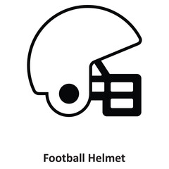 Football Helmet Vector icon which can easily modify or edit