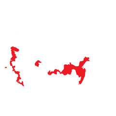 Abstract Red Russia Map with Cities