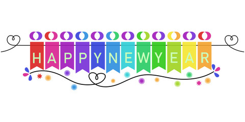 Happy new year 2026, HAPPY NEW YEAR 2025 black vector brush calligraphy banner, 2026 Happy New Year greeting card template with luxury golden numbers. Realistic confetti and warm congratulation.