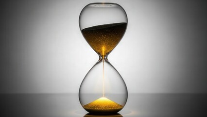 Serene hourglass representing patience and thoughtful progress