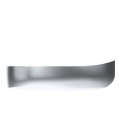 3D rendering illustration of a stainless steel bedpan