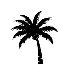 Obraz premium Tropical vibes with minimalist palm tree silhouette for summer designs