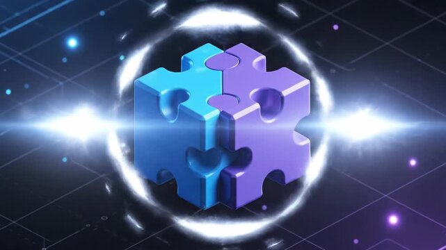 Seamless API Integration System Connection Puzzle Animation
