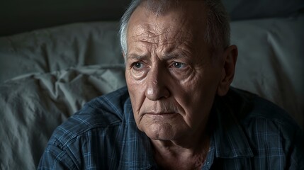 an old man portrait shows deep emotions, conveying a sense of introspection and contemplation