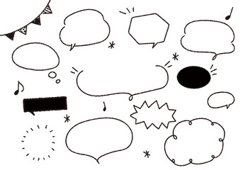 Fototapeta premium 手描きの吹き出しイラスト