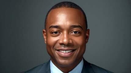 a portrait of a professional man with a friendly smile, radiating confidence and approachability