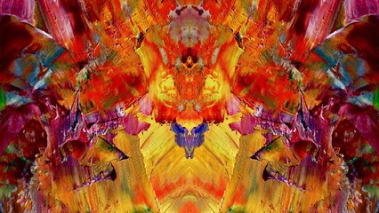 Abstract art background . Hand painting artwork on canvas .