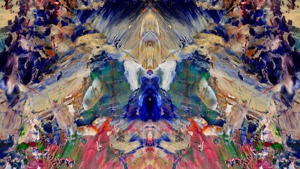 Abstract art background . Hand painting artwork on canvas .