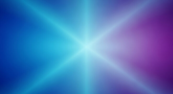 Abstract blue and purple gradient background with central light flare and radiant glowing lines
