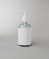 Glass Soap Bottle Mockup