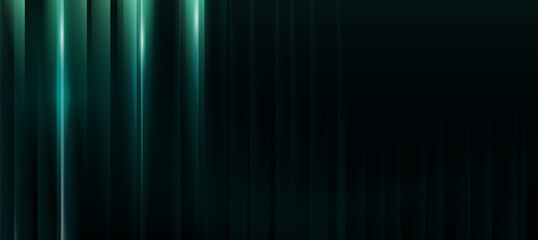 Abstract Dark Green Vertical Glowing Lines Background
