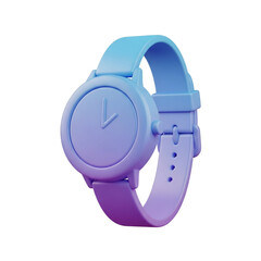 A vibrant 3D rendering of a modern wristwatch, showcasing a gradient color scheme and sleek design.