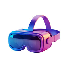 A vibrant and modern virtual reality headset, showcasing a sleek design with a gradient color scheme.