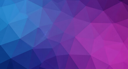 Abstract polygonal background with vivid blue and vibrant purple magenta gradient colors for modern tech design