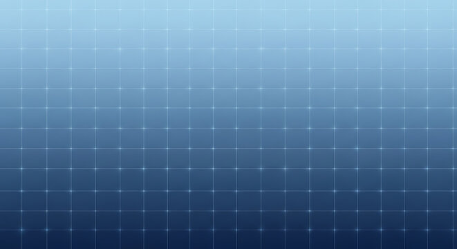 Abstract blue gradient technology background with precise glowing grid lines and digital structure.