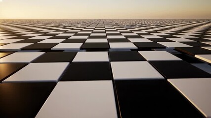 Abstract black and white geometric planes under a soft light.