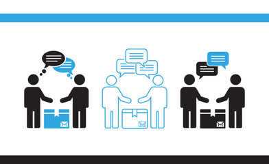Obraz premium Business Communication Icon