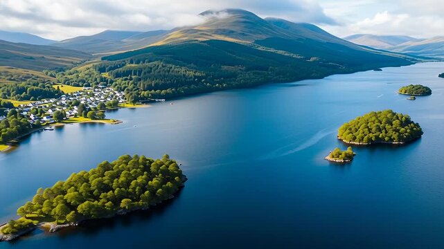 Stunning Aerial Drone Footage of Loch Lomond Scotland.