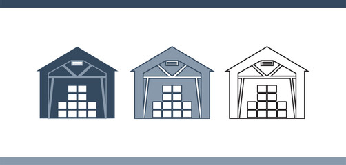 Fototapeta premium Warehouse Storage Building Icon