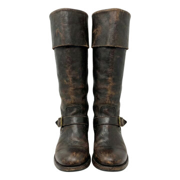 High expensive men's leather shoes on Isolated transparent background png. generated with AI