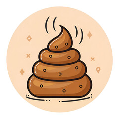 bunch of brown poop icon in trendy line style vector