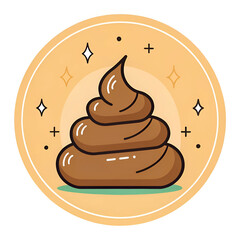 bunch of brown poop icon in trendy line style vector