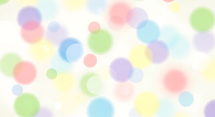Seamless pastel bokeh background with soft colorful circles and subtle light effects for spring design