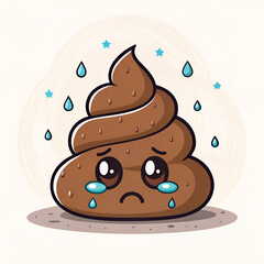 crying poop emoji sadness symbol depressed pile
