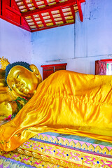 Reclining Buddha in Wat Phra Singh in Chiang Mai, Thailand