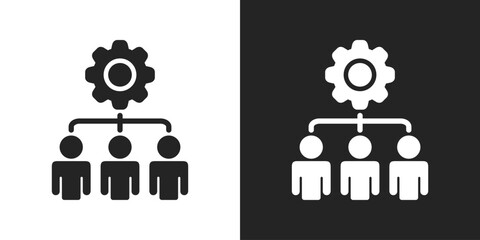 Structure Icon In Black And White Glyph Style