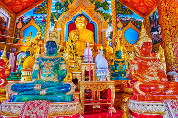 The altar of Wat Thung Yu in Chiang Mai, Thailand