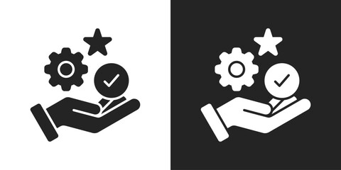 Responsibility Icon In Black And White Glyph Style
