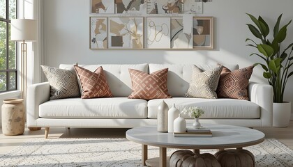 modern living room with sofa