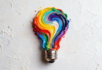 colorful light bulb