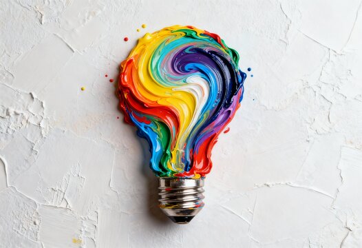 colorful light bulb