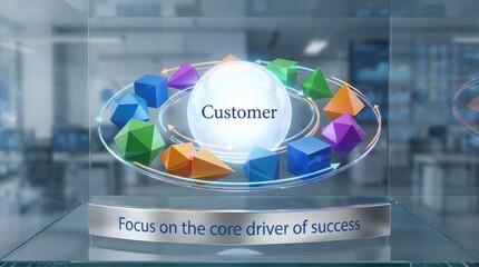 Customer core driver of success abstract concept
